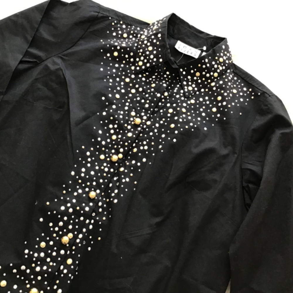 Joan Rivers studded button down top - Picture 2 of 3